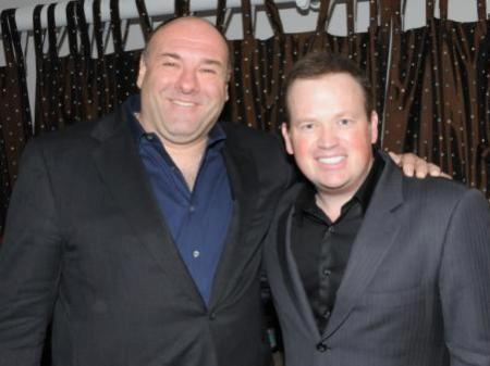 James Gandolfini et al. posing for the camera