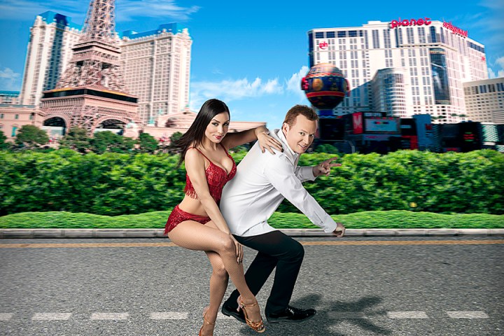 a person standing in front of a building